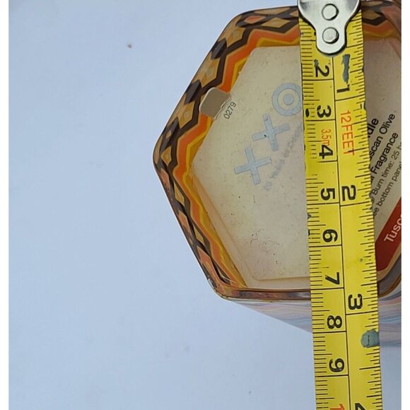 Missoni by Target Tuscan Sunrise Candle Multicolor Zig Zag Glass Jar 4” H NEW - Picture 3 of 4